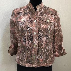Ruby Rd. Sheer Printed Jacket